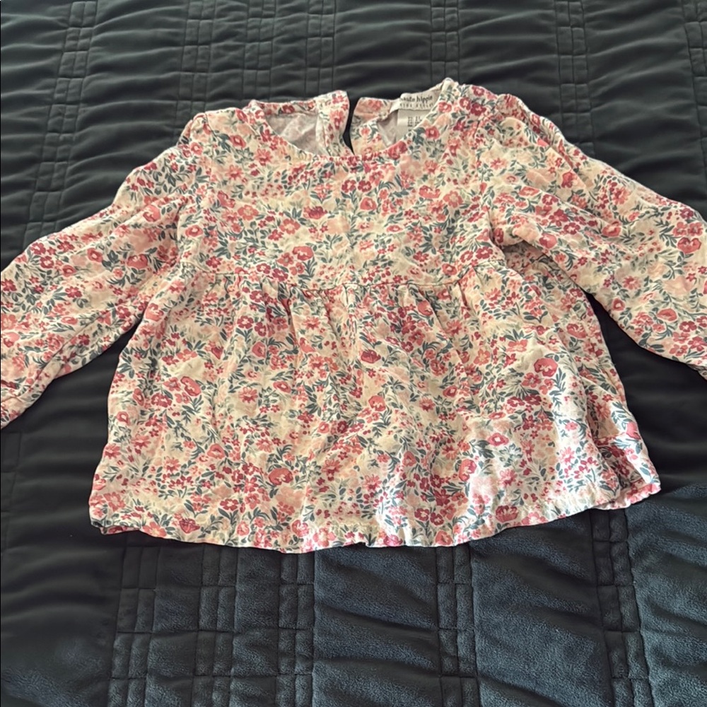 Haute Hippie Pink and White Floral Blouse with Vintage Charm